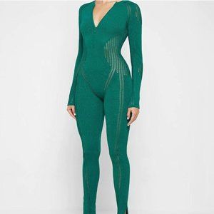 Manière De Voir - Knitted Contour Jumpsuit (Forest Green)